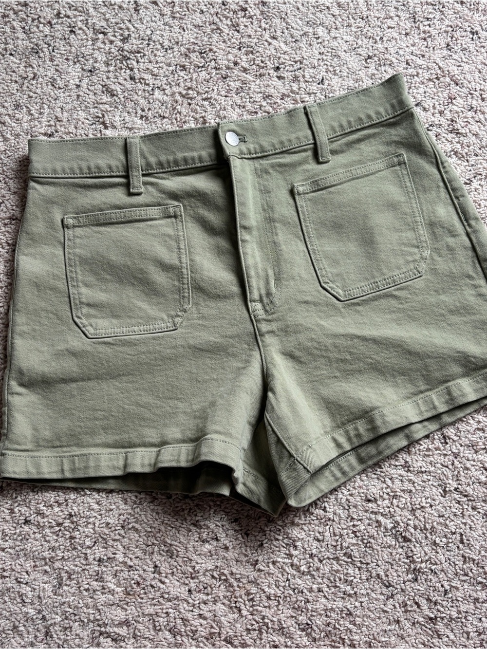 J. Crew Olive Green High-Waist Jean Shorts women’s 30